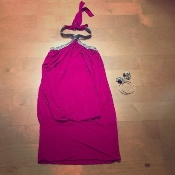 Hot Pink Dress Size Small - Picture 1 of 6